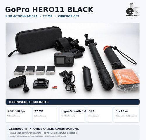 Gopro black action camera - 11,
